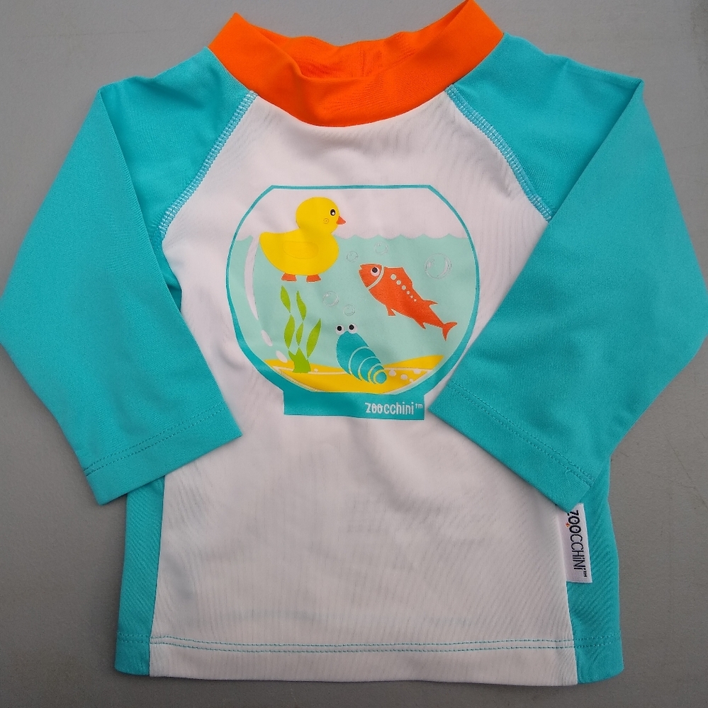 Zoocchini Rashguard Fishbowl Buddies Swim Top